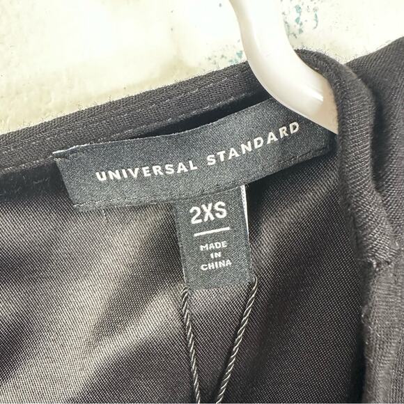 NEW Universal Standard Isabelle Luxe Black Sheath Shirt Dress Size 2XS- US 6-8 - Picture 5 of 9